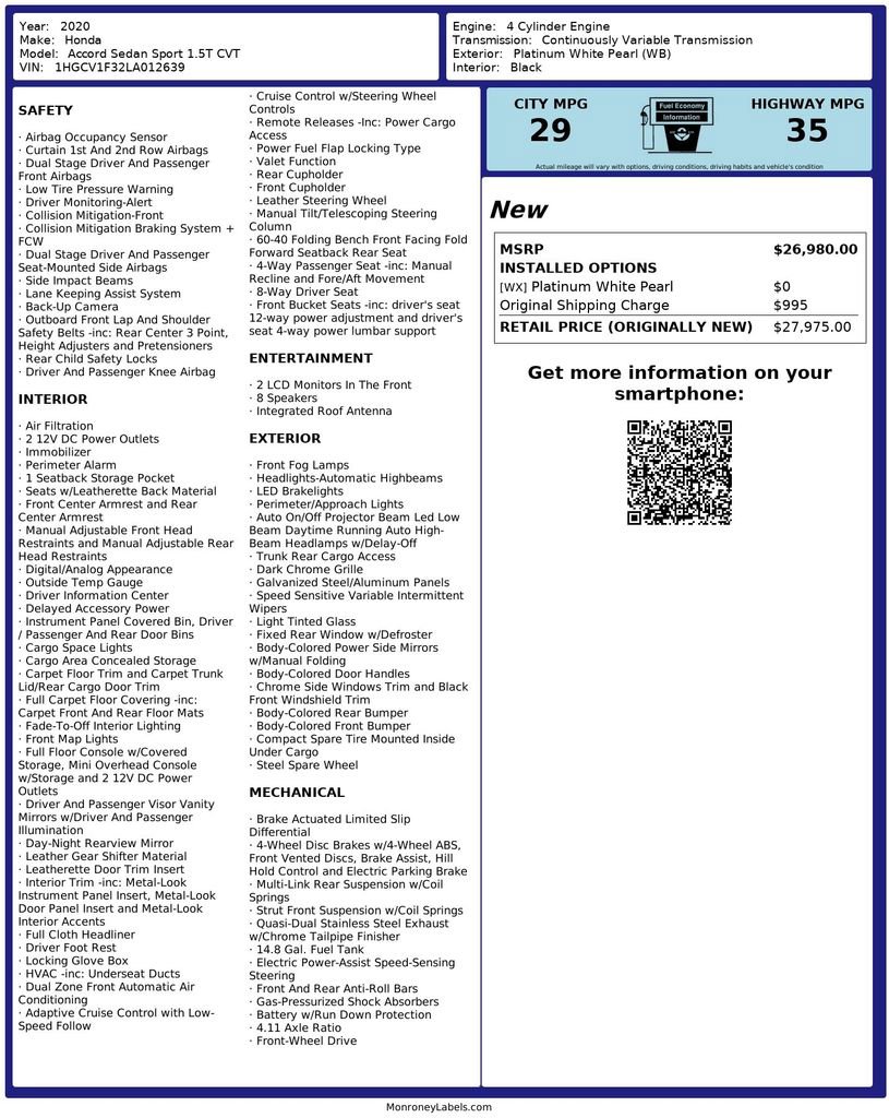 Used 2020 Honda Accord Sport image 21