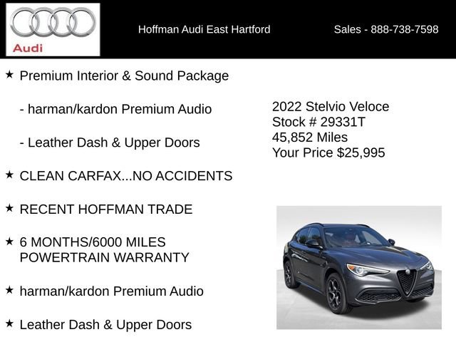 Used 2022 Alfa Romeo Stelvio Veloce AWD/4WD image 6