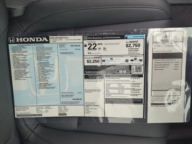 New 2026 Honda Odyssey EX-L image 20