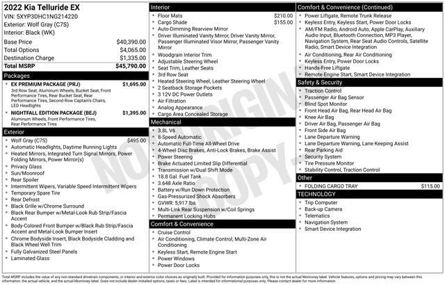 Used 2022 Kia Telluride EX w/ EX Premium Package image 47