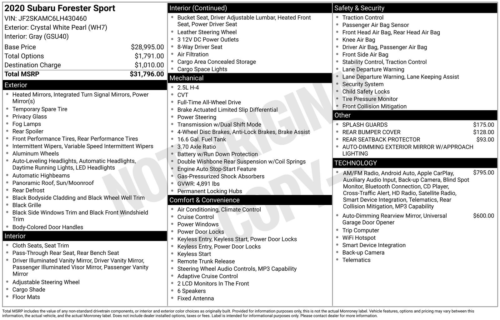 Used 2020 Subaru Forester Sport AWD/4WD image 35