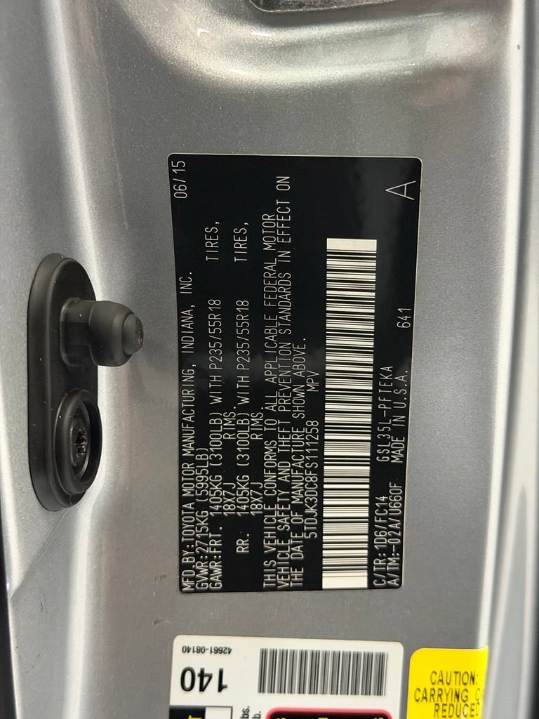 Used 2015 Toyota Sienna LE AWD/4WD image 22