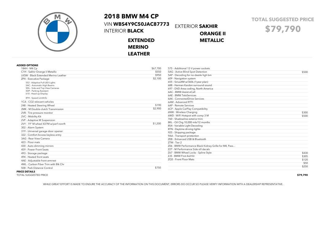 Used 2018 BMW M4 Coupe image 88