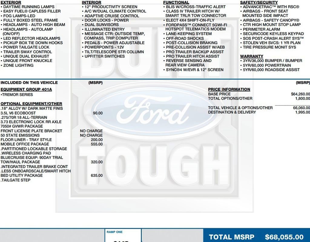 Used 2024 Ford F150 Tremor w/ Bed Utility Package AWD/4WD image 2