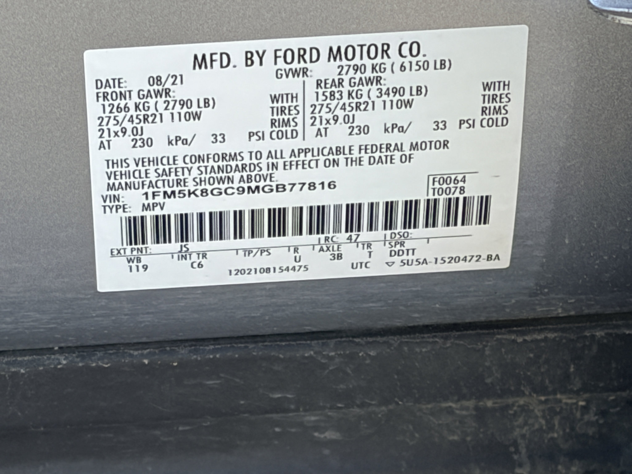 Used 2021 Ford Explorer ST w/ Equipment Group 401A AWD/4WD image 32