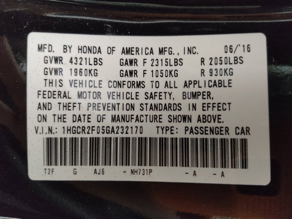 Used 2016 Honda Accord EX image 33