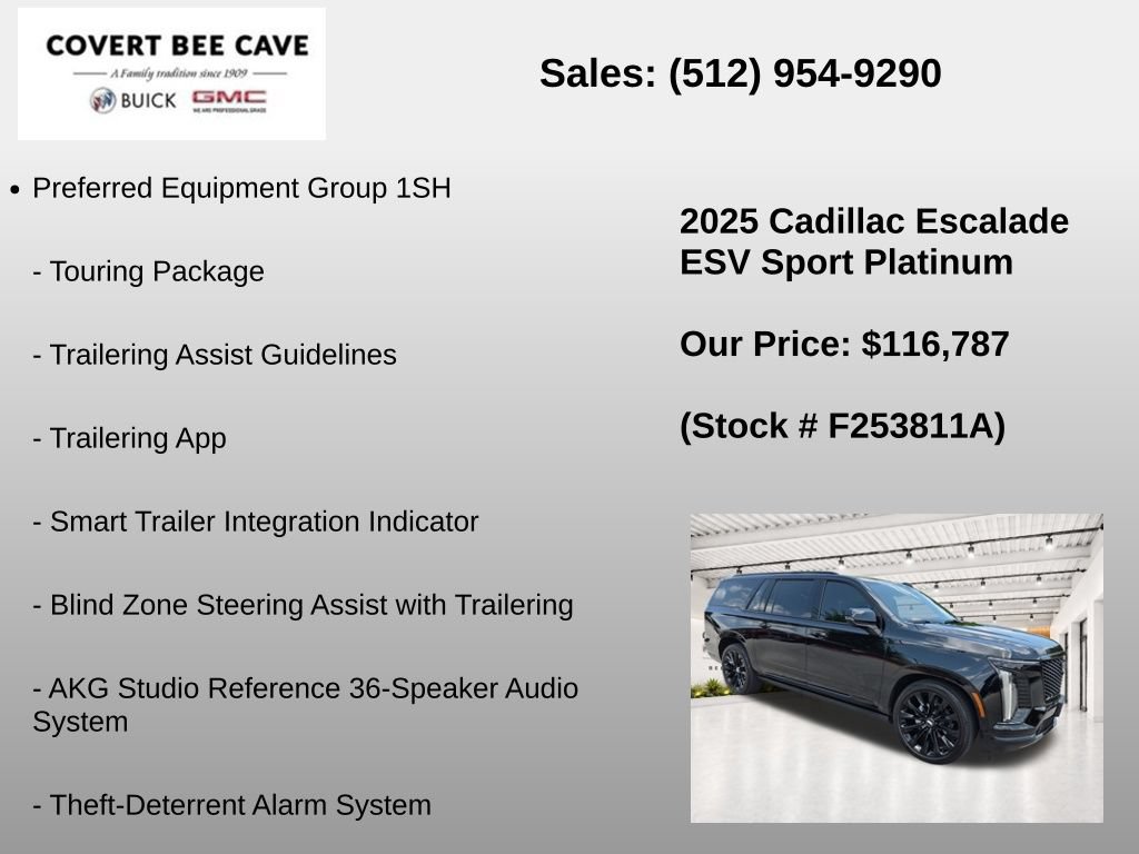 Used 2025 Cadillac Escalade ESV Sport Platinum w/ LPO, ONYX Package AWD/4WD image 18