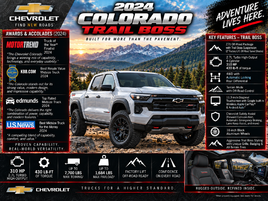 Used 2024 Chevrolet Colorado Trail Boss AWD/4WD image 2