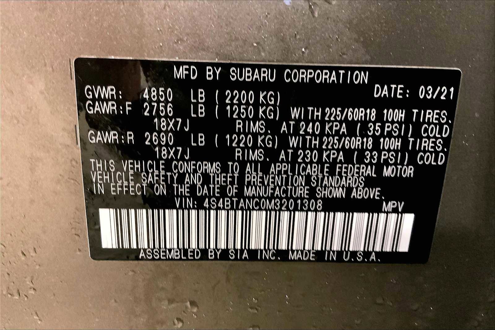 Certified 2021 Subaru Outback Limited image 33