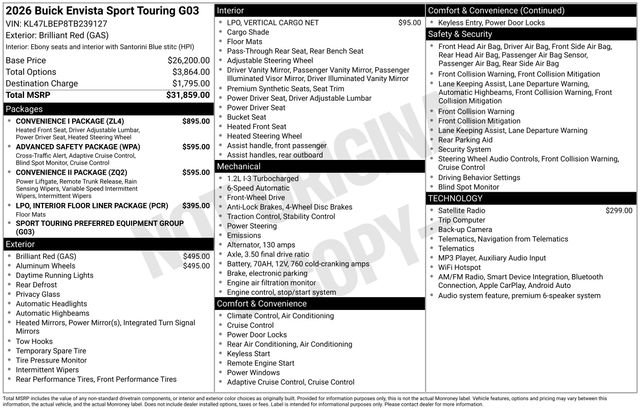 New 2026 Buick Envista Sport Touring w/ Convenience I Package FWD image 24