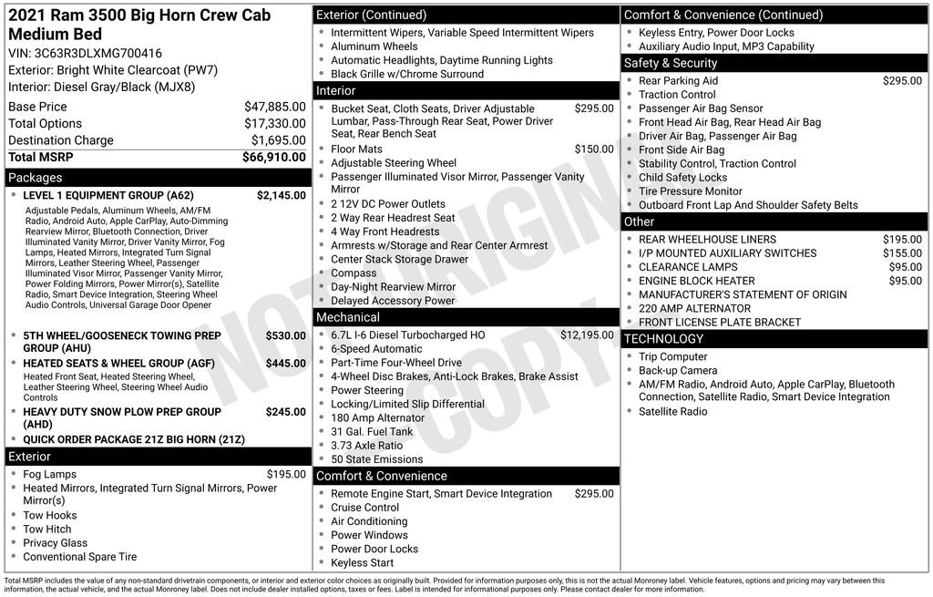 Used 2021 RAM 3500 Big Horn w/ Level 1 Equipment Group AWD/4WD video 1