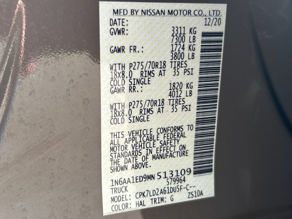Used 2021 Nissan Titan PRO-4X w/ Pro-4x Convenience Package AWD/4WD image 33