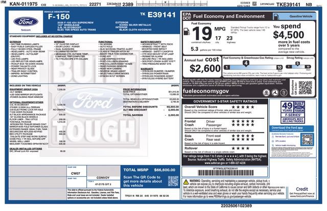 New 2026 Ford F150 XLT w/ Equipment Group 302A MID AWD/4WD image 4