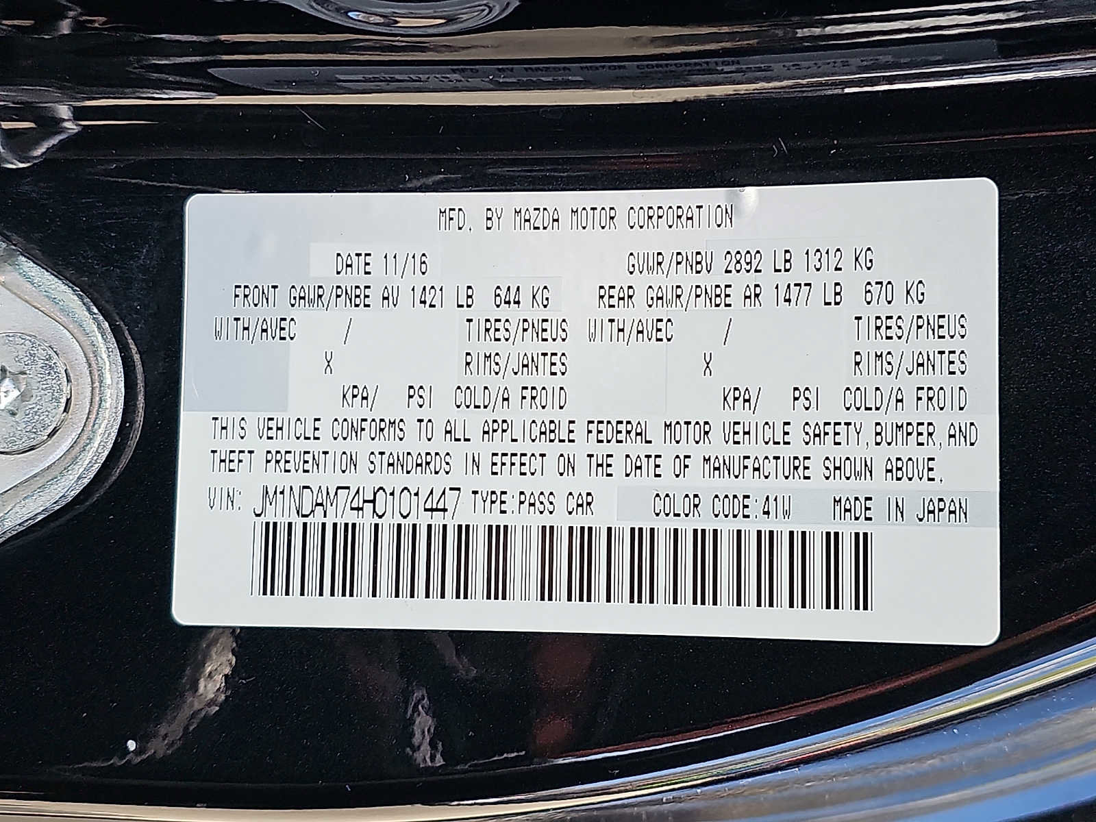 Used 2017 MAZDA MX-5 Miata RF Grand Touring RWD image 28
