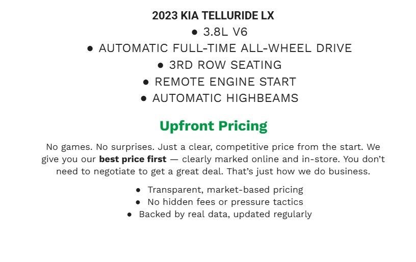 Used 2023 Kia Telluride LX image 2
