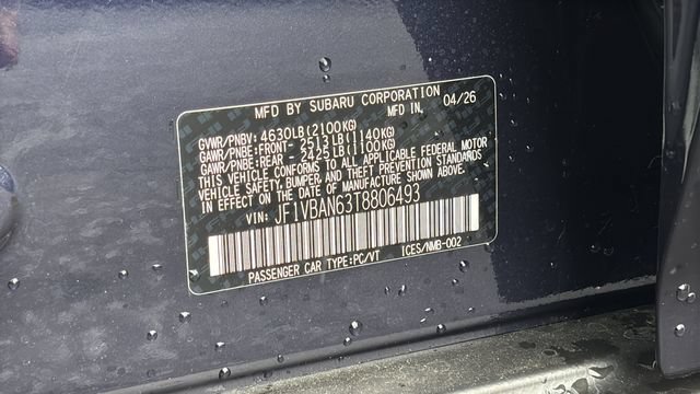 New 2026 Subaru WRX Limited AWD/4WD image 29