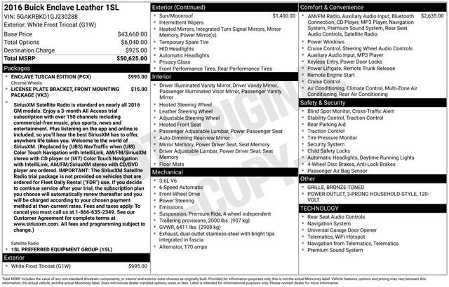 Used 2016 Buick Enclave Leather w/ Enclave Tuscan Edition image 7