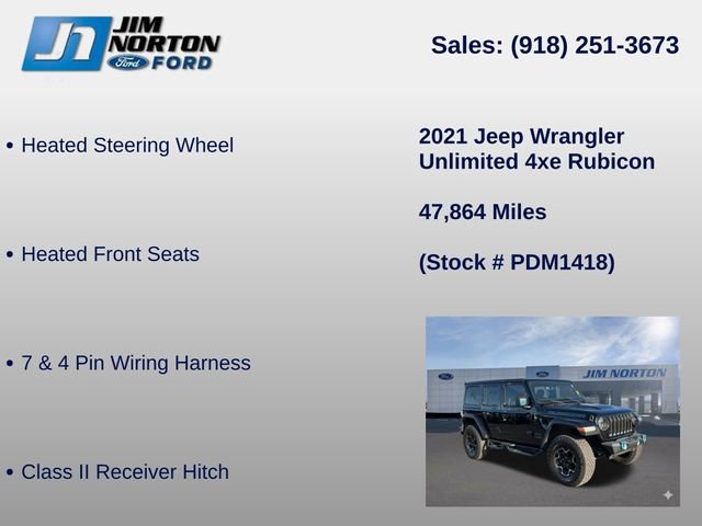 Used 2021 Jeep Wrangler Unlimited Rubicon 4xe w/ Cold Weather Group image 20