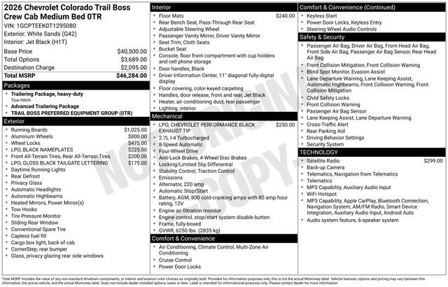 New 2026 Chevrolet Colorado Trail Boss AWD/4WD image 4