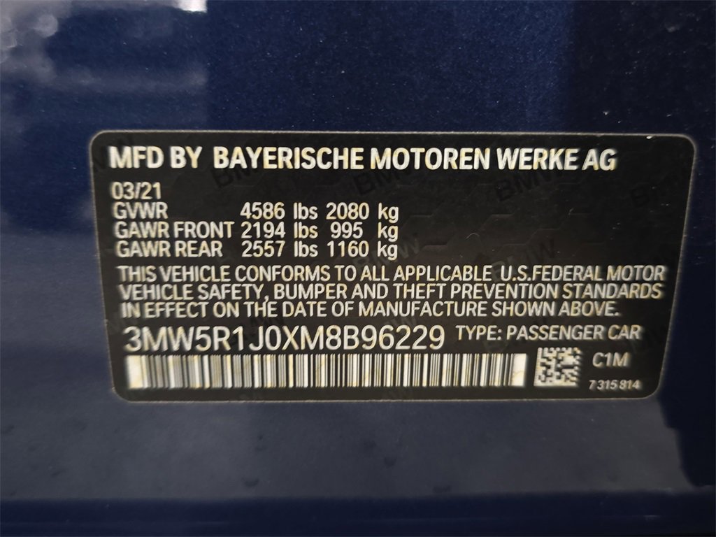 Certified 2021 BMW 330i Sedan w/ Convenience Package image 29