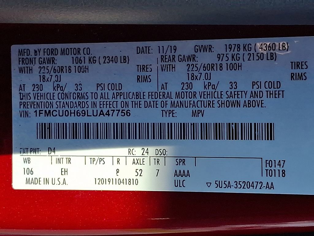 Used 2020 Ford Escape SEL image 22