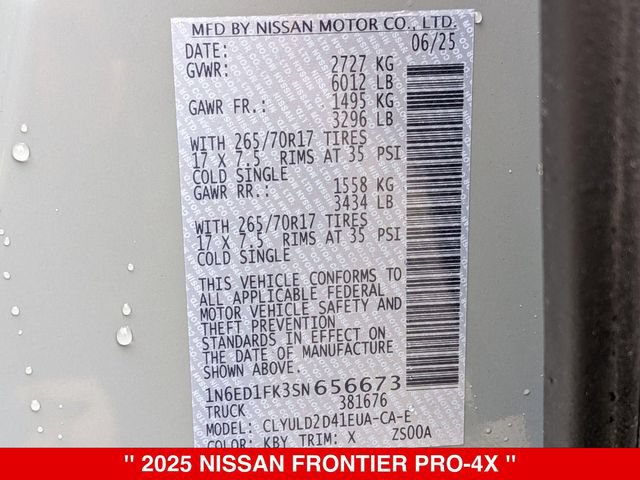 New 2025 Nissan Frontier PRO-4X w/ Pro Convenience Package AWD/4WD image 39
