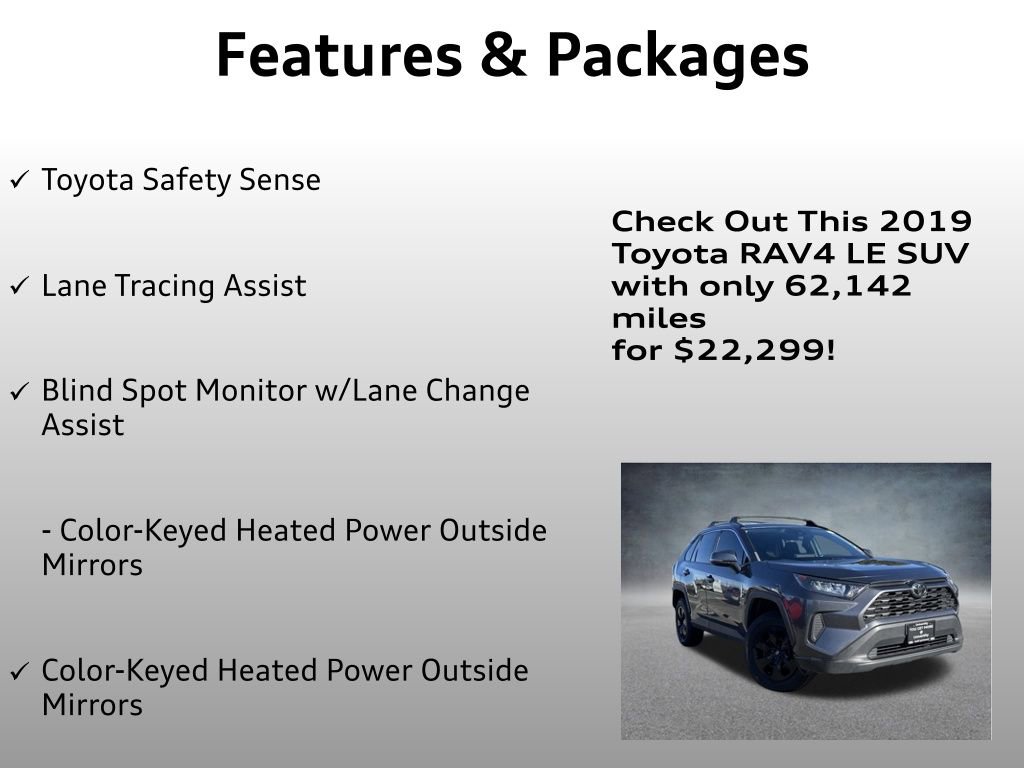 Used 2019 Toyota RAV4 LE w/ All Weather Liner Package image 8