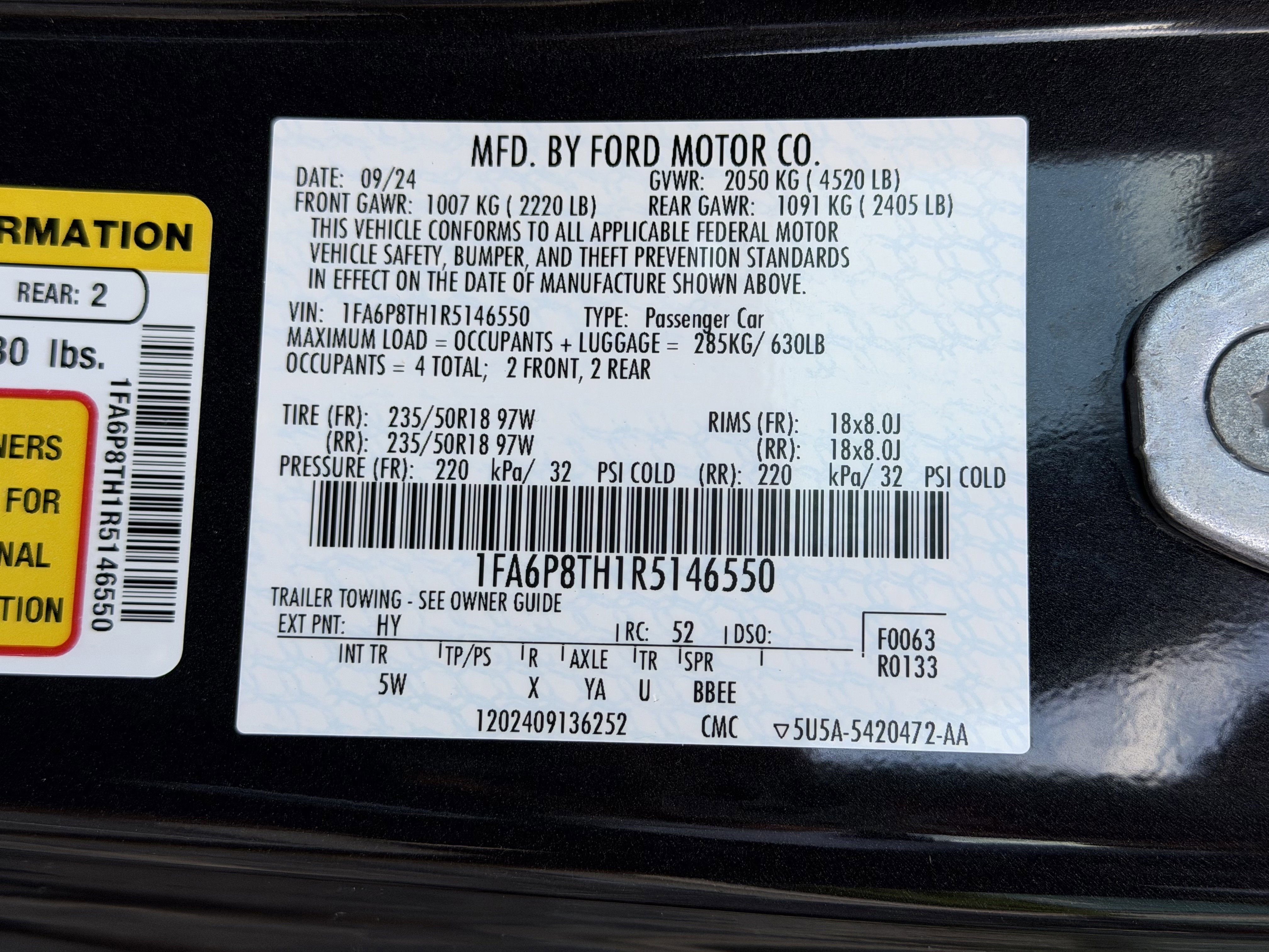 Certified 2024 Ford Mustang Premium RWD image 33