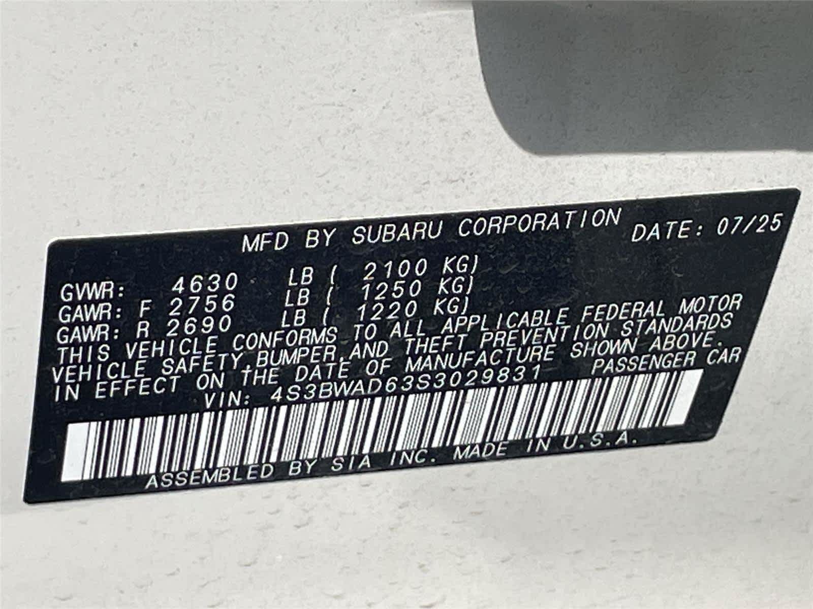 Certified 2025 Subaru Legacy Premium AWD/4WD image 32