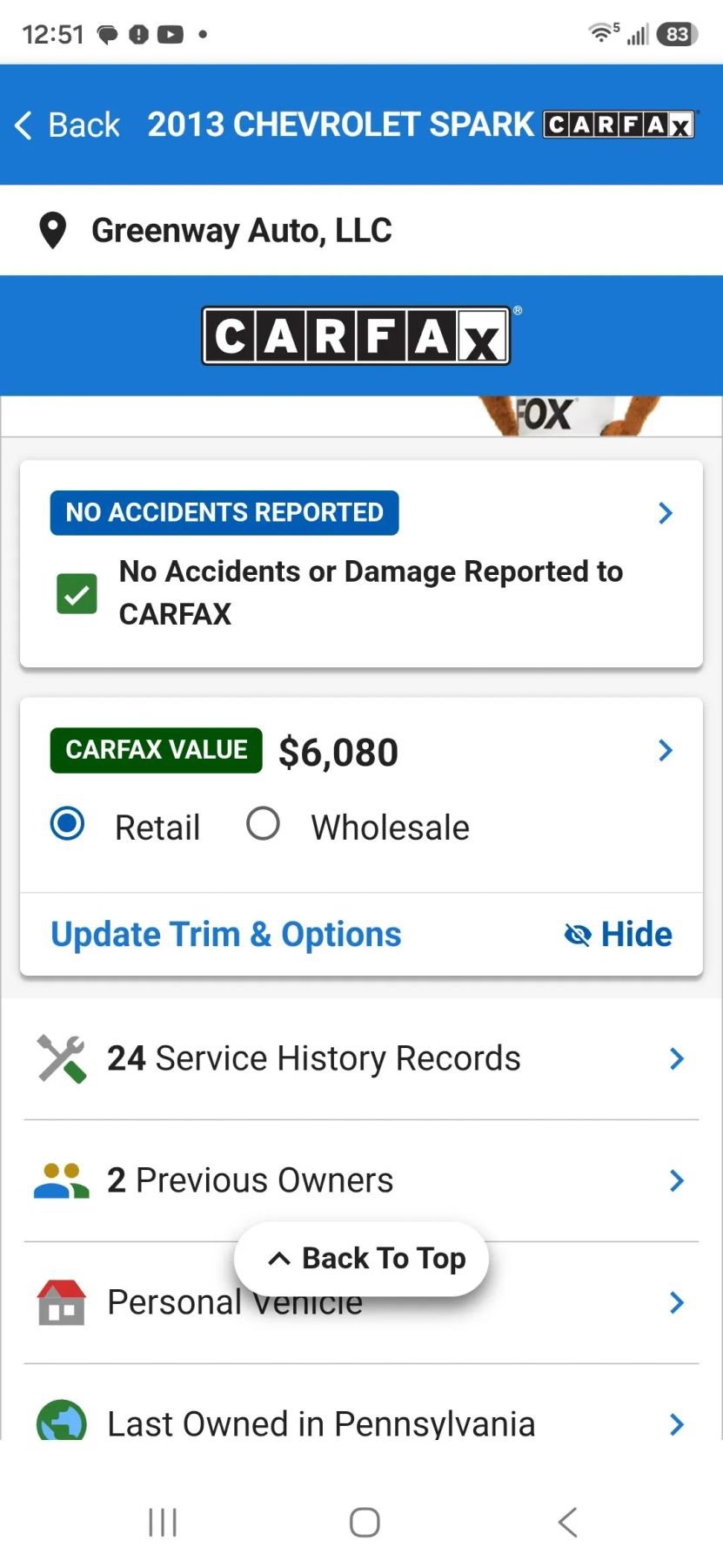 Used 2013 Chevrolet Spark LS FWD image 2