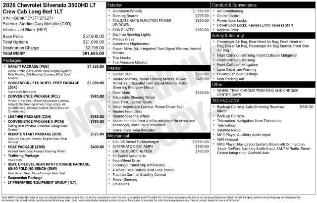 New 2026 Chevrolet Silverado 3500 LT w/ Safety Package AWD/4WD image 4