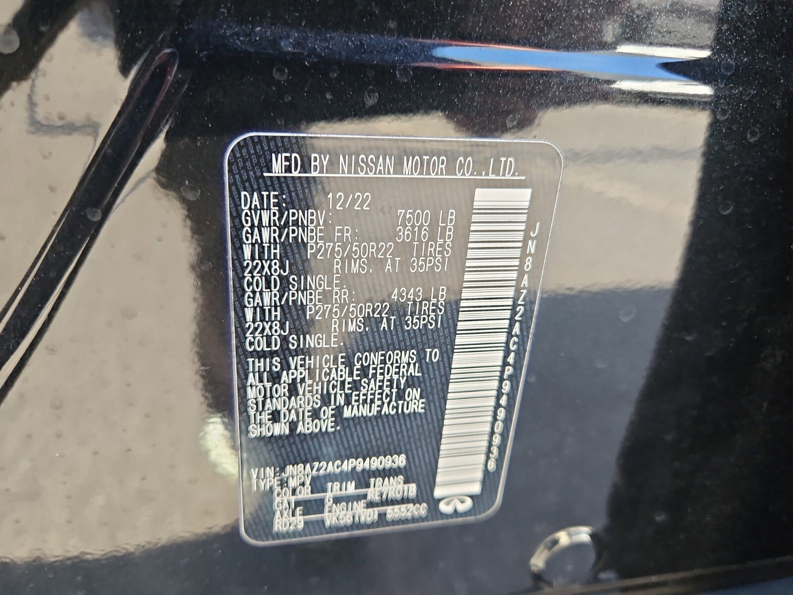 Used 2023 INFINITI QX80 Premium Select w/ Cargo Package image 20