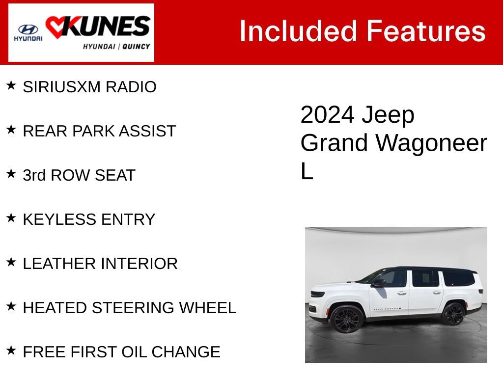 Used 2024 Jeep Grand Wagoneer L Series II w/ Quick Order Packagew 28T AWD/4WD image 3