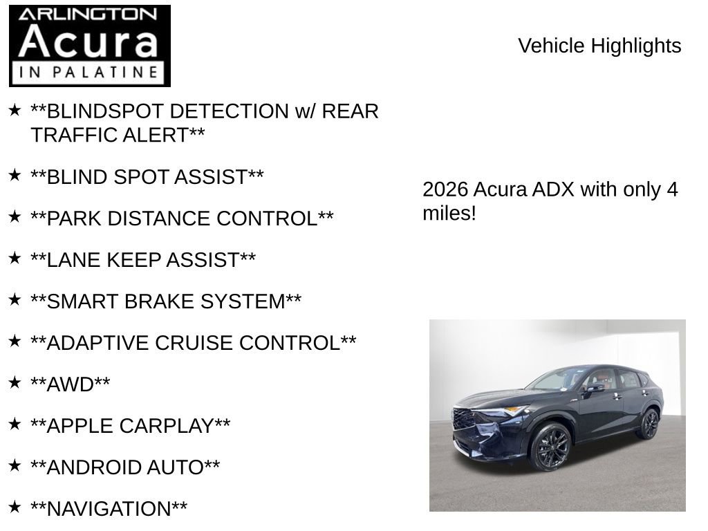 New 2026 Acura ADX A-Spec AWD/4WD image 7