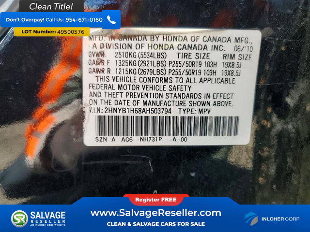 Used 2010 Acura ZDX w/ Advance Package AWD/4WD image 16