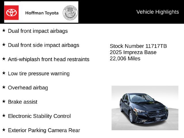 Used 2025 Subaru Impreza 2.0i AWD/4WD image 20