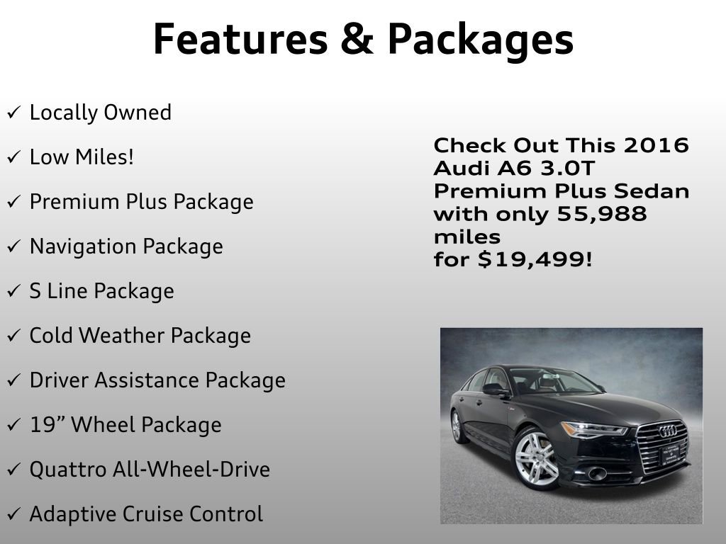 Used 2016 Audi A6 3.0T Premium Plus w/ Driver Assistance Package AWD/4WD image 4