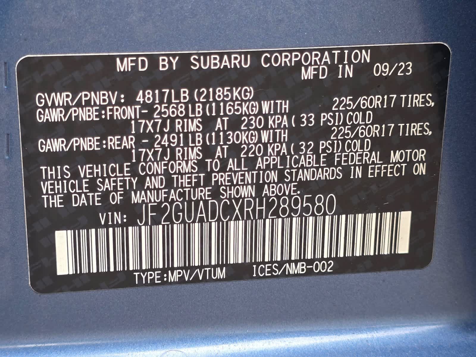 Certified 2024 Subaru Crosstrek 2.0i Premium AWD/4WD image 31