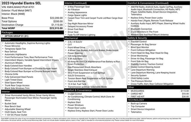 Used 2023 Hyundai Elantra SEL image 20