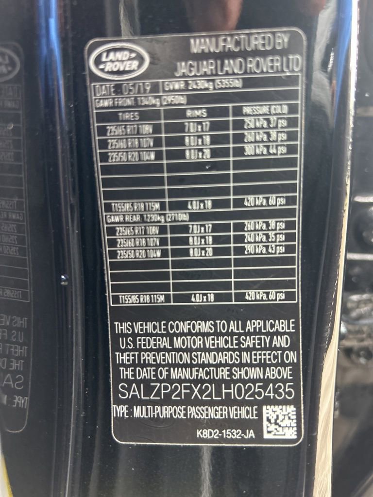 Used 2020 Land Rover Range Rover Evoque SE AWD/4WD image 44