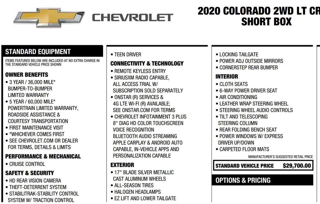 Used 2020 Chevrolet Colorado LT w/ Safety Package RWD image 16