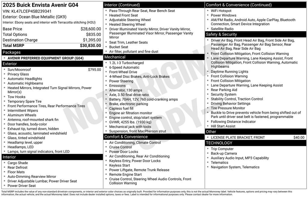 Certified 2025 Buick Envista Avenir FWD image 5