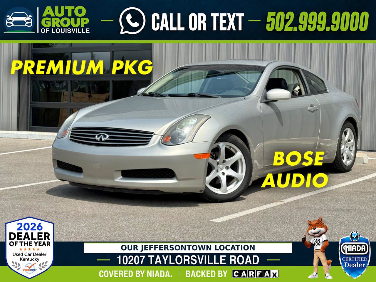 Used 2004 INFINITI G35 Coupe w/ Premium Pkg RWD image 1