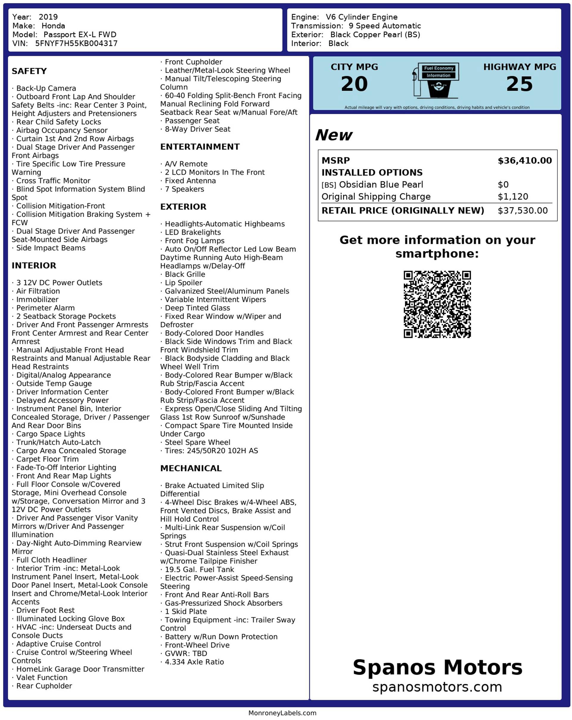 Used 2019 Honda Passport EX-L image 3