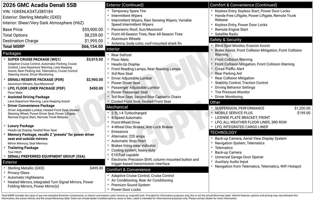 New 2026 GMC Acadia Denali w/ Super Cruise Package FWD image 17