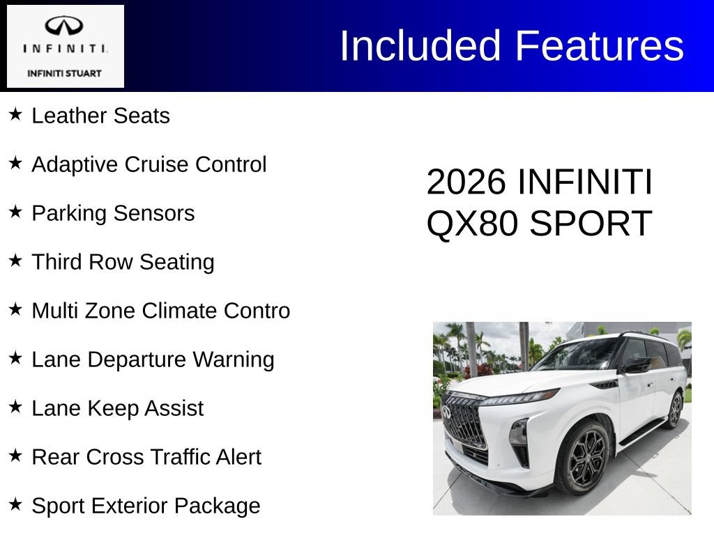 Certified 2026 INFINITI QX80 4WD w/ Sport Exterior Package image 4