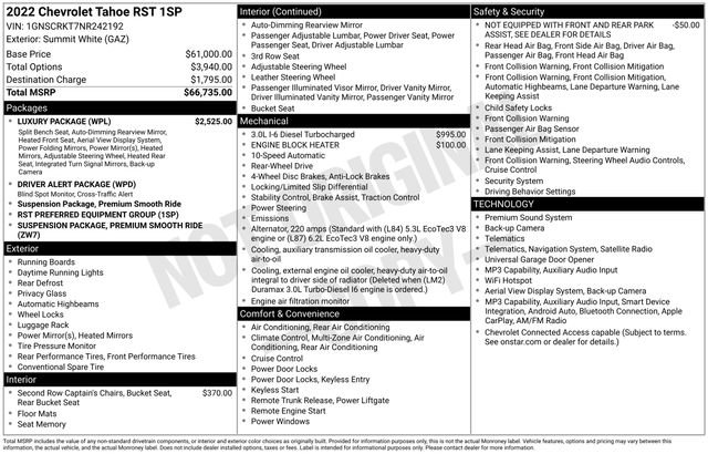 Used 2022 Chevrolet Tahoe RST w/ Luxury Package RWD image 8