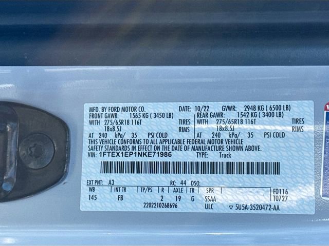 Certified 2022 Ford F150 XLT w/ Equipment Group 302A High image 32