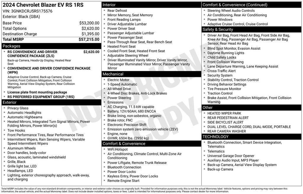 Used 2024 Chevrolet Blazer EV RS image 15