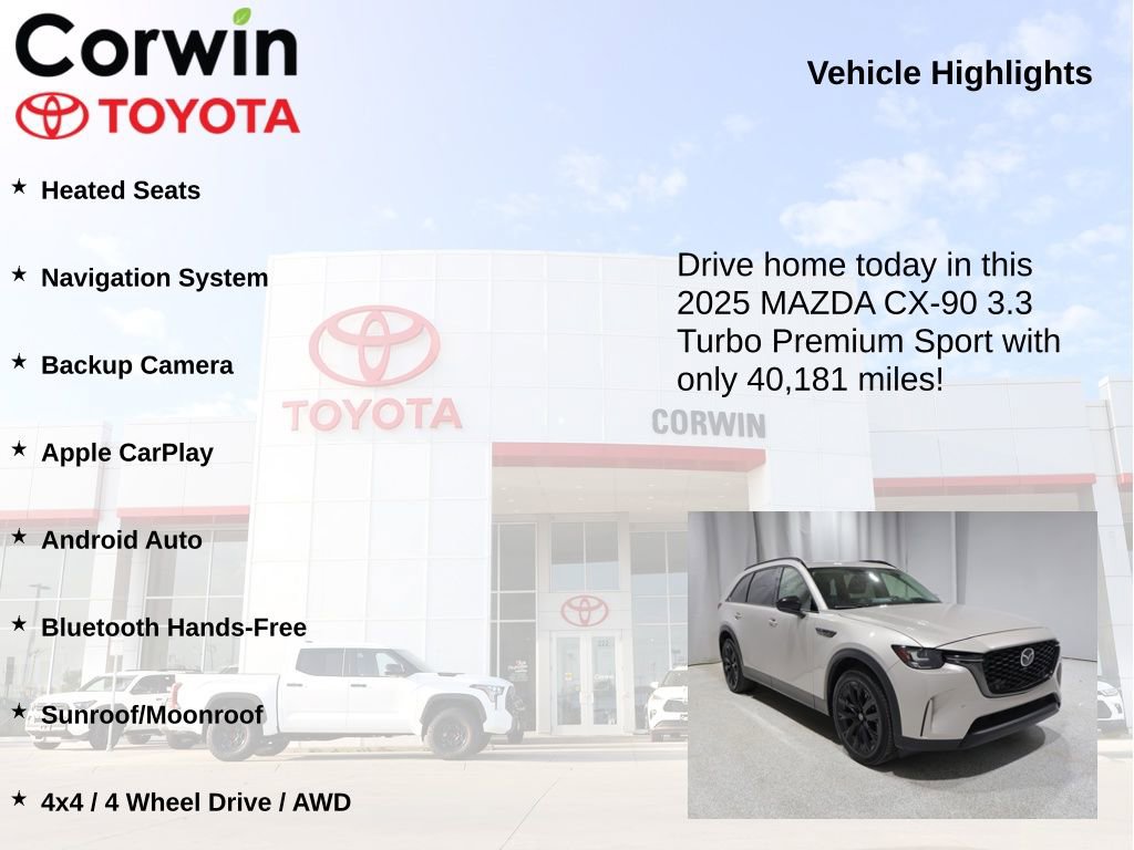 Used 2025 MAZDA CX-90 3.3 Turbo w/ Premium Sport Pkg image 6